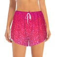 thumbnail image 2 of Gaeub Light Purple Glitter Print Women's Athletic Shorts,High Waisted Running Shorts,Pocket Sporty Short,Gym Elastic Workout Shorts-Medium, 2 of 7