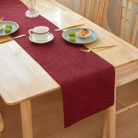 

Pure color lifting table flag fresh simple and elegant lifting table flag 12*82 inches wine red (red 12*70) red 12*70
