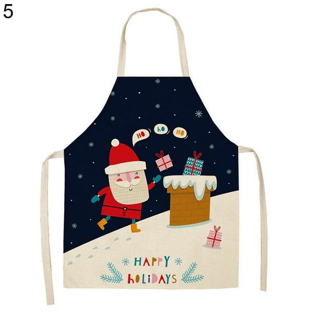 Delantal de cocina, delantal de cocina grueso antiincrustante de lino resistente al desgaste llamativo para el hogar