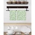 thumbnail image 3 of Green Flowers Kitchen Dish Towels for Drying Dishes Set of 3, Rustic Botanical Floral Leaves Plants Waffle Weave Microfiber Hand Tea Bathroom Towels Quick Dry & Absorbent Towel 15.7x23.6, 3 of 7
