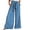 Blue, variant on Gerichy Womens Wide Leg Lounge Pants with Pockets High Waisted Adjustable Tie Knot Loose Casual Trousers Dress Work Pants Solid Color Pants Baggy Elastic Waist Trouser Fashion High Straight Pant