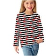 thumbnail image 7 of VKOYWKM Valentine's Day Tees for Girls Long Sleeve Crew Neck Tops Heart Print Holiday Shirts Gift, 7 of 7
