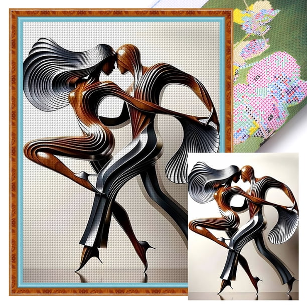 Kit Punto Cruz para Niña Bordado Con Hilo Algodón Ecológico 11CT Arte 40x53cm