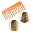 thumbnail image 5 of Unique Bargains 1 Pc Square Retro Checkerboard Hair Comb Orange White Acetate Sheet, 5 of 5