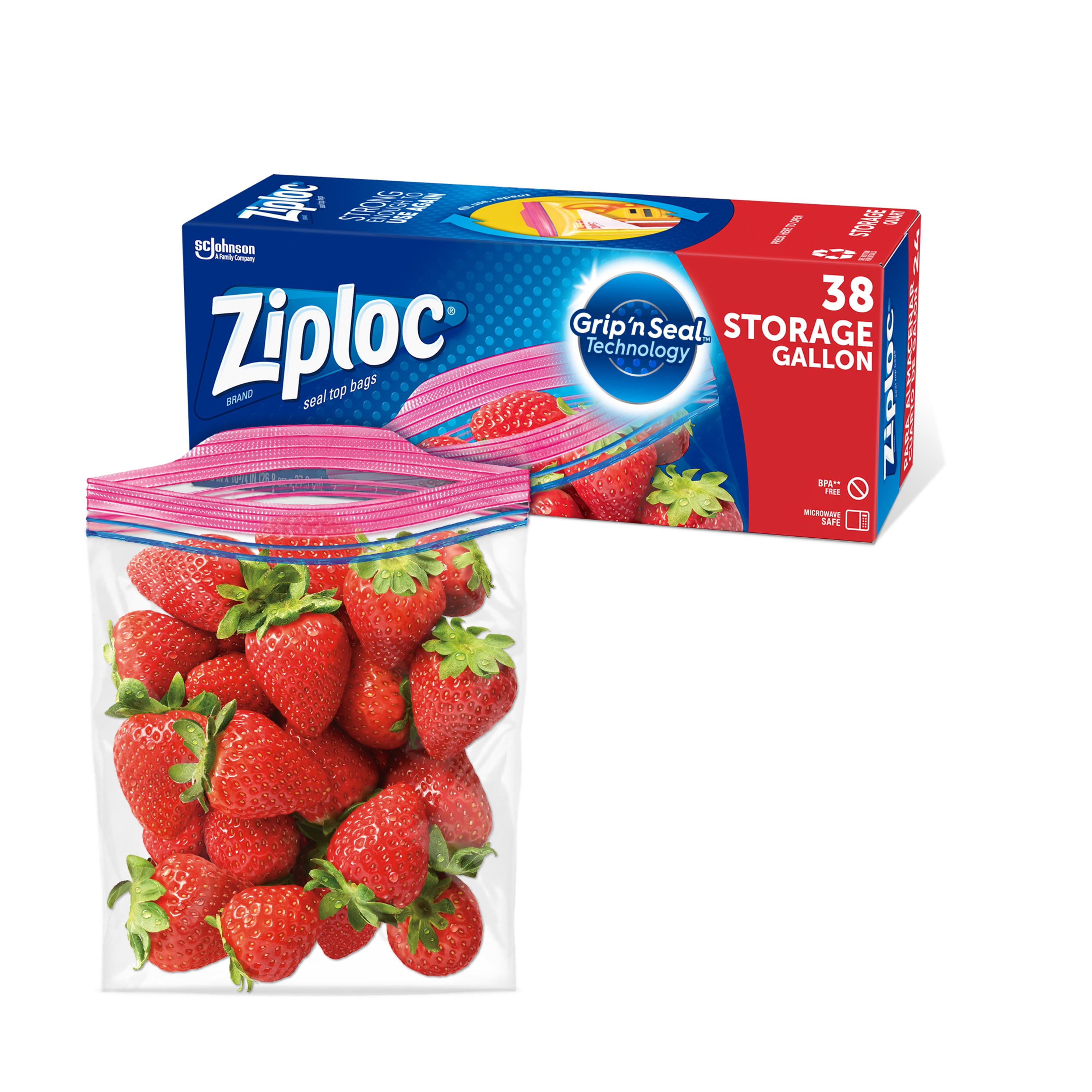 Ziploc Brand Storage Bags Gallon 38 Count Walmart Inventory 