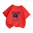 thumbnail image 2 of iTNHFP Hauts pour Filles Enfants Filles Mignon Mode Doux Imprimé Col Rond Manches Courtes T-Shirt d'Été Décontracté Ample, 2 of 4