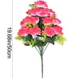 thumbnail image 3 of NWOKYZGH 1 Pack Artifical Flowers Roses Bouquet Faux Flowers Silk Bouquet Fake Flower Summer for Outdoor Grave Cemetery Table Centerpieces Home Kitchen office Decorations, 3 of 9