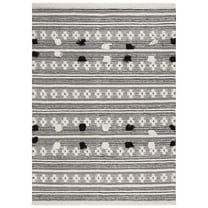 SAFAVIEH Natura Amanda Southwestern Area Rug, Black/Ivory, 8' x 10'