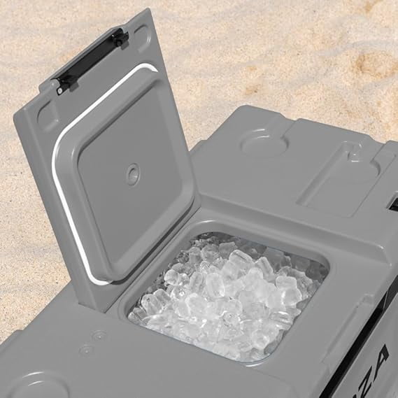 Forza Arctic Vault 76QT Wheeled Cooler Box | Heavy-Duty Insulated Ice Chest with Pneumatic Wheels and Ergonomic Handles - Beach, Camping, Sports
