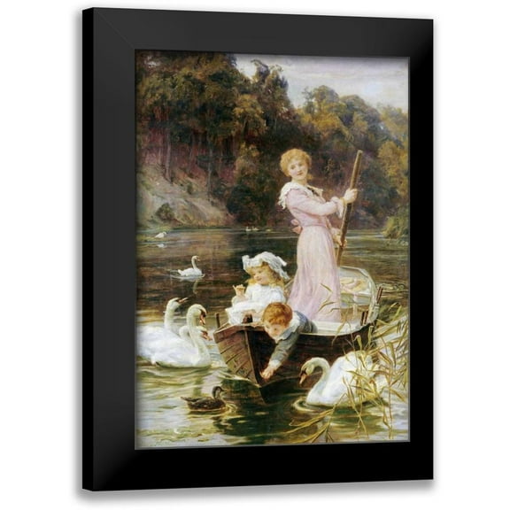 Morgan, Frederick 11x14 Black Modern Framed Museum Art Print Titled - A Day On The River