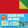 thumbnail image 1 of [YANTONG] Jumbo Duo (Diffrent Colors On Each Side) Double Sided Standard 13.7 Inch (35 cm) Kami Paper with 15 Color Change Patterns, 15 Sheets (Made in Japan), 1 of 3
