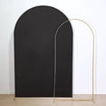 thumbnail image 3 of Balsa Circle 8 ft Black Fitted Matte Spandex Round Top Wedding Arch Backdrop Stand Cover Party Events Decorations, 3 of 6