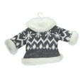 thumbnail image 2 of Northlight 8" Gray and White Knit Nordic Print Sweater Christmas Ornament, 2 of 5