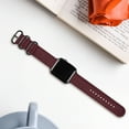thumbnail image 6 of WFEAGL Apple Watch Band Genuine Leather iWatch Replacement Strap 42mm 44mm Wine Red/Black, 6 of 8