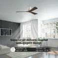 thumbnail image 4 of Matthews Fan Company IR3H-BW-WA-52 Irene 52" Barn Wood Hugger Ceiling Fan with 3 Walnut Blades, Remote and Wall Control, Indoor/Outdoor Damp Rated, 4 of 6