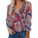 thumbnail image 2 of Sonducket Blusa de mujer con cuello en V con cordones en la parte de manga larga casual camisa suelta Prendas para la parte del cuerpo Impreso 3 XXL Sonducket AP003442-15, 2 of 6