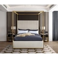 thumbnail image 5 of Meridian Furniture Jones Cream Velvet King Bed, 5 of 11