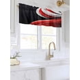 thumbnail image 3 of Valances for Windows Abstract Stitching Rod Pocket Cafe Window Treatments Valance Curtains for Kitchen Bathroom Laundry Basement Windows 42"x12", 3 of 9