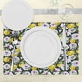 thumbnail image 3 of Ambesonne Tropical Place Mats Set of 4, Hibiscus Petals Lemons, Standard Size, Multicolor, 3 of 6