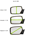 thumbnail image 5 of Fits 87-93 Lebaron Coupe, Convertible 89-95 85-89 GTS Hatch, 89-91 TC 95-90 Lancer Right Passenger Convex Mirror Glass Lens Only w/Adhesive USA, 5 of 6