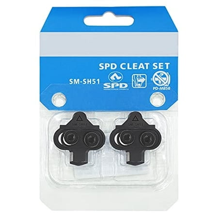 NAACOO Bike Cleats Compatible with Shimano SPD SM-SH51 Cleats - Spin Peloton Indoor Cycling Clips & Mountain MTB Bike Bicycle Cleat Set -4° Degree Flo