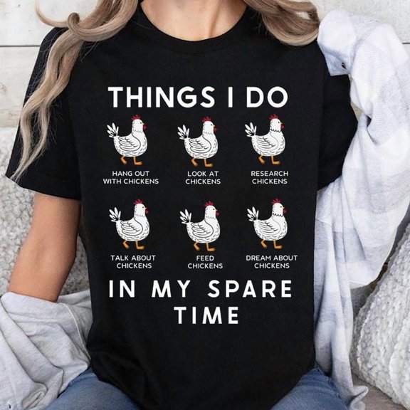 Unisex Chicken Graphic, Farm Animal T-Shirt, Sizes S-5XL, Tbun