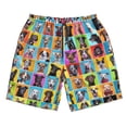 thumbnail image 4 of Bixox Men's Cute Dogs Collage printing Casual Classic Fit Short Summer Beach Shorts, 4 of 6