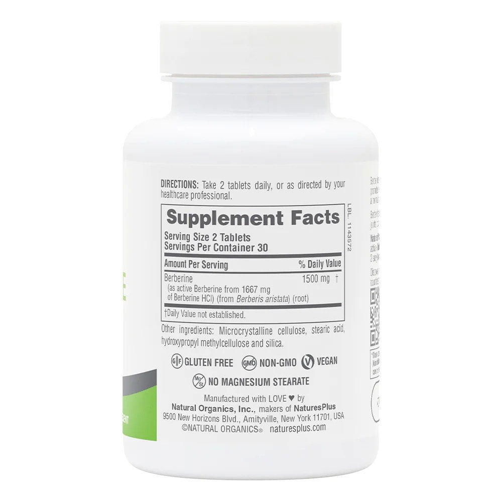 NaturesPlus Berberine 1500 mg 60 Tablets