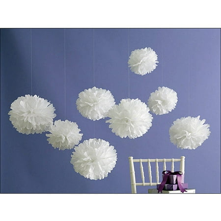 Martha Stewart Celebrate Paper Pom-Poms, White
