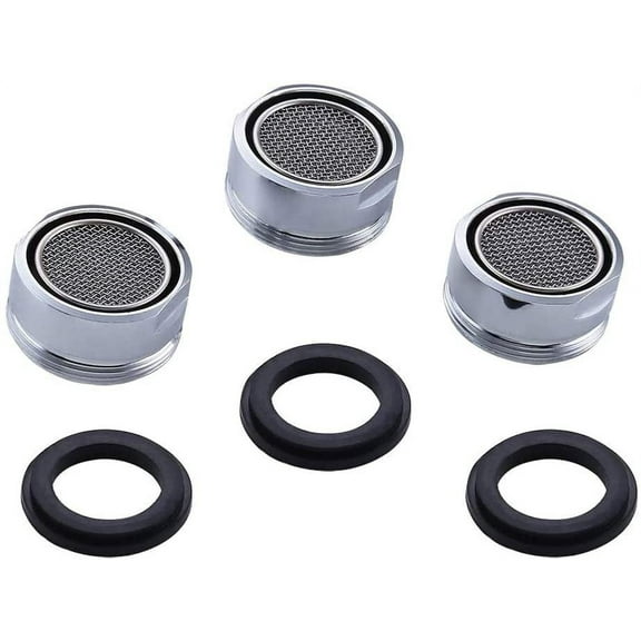 VINGEM 3 Pieces Faucet Filter Aerator Universal Water Saving Faucet Aerators For Kitchen Sink Faucet Gold Bathroom Faucet Silver (22MM)
