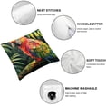 thumbnail image 4 of COMIO Throw Pillow Covers,Pillowcases,Pillow Cases,Bird Parrot Tropical Flower, 2-Pc White, 4 of 6