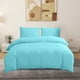 thumbnail image 5 of Juego de sábanas y funda nórdica de 1,8 m, cuatro piezas, color liso, lavado, para cama de 180 a 220 cm., 5 of 5