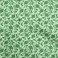 thumbnail image 1 of oneOone Cotton Jersey Mint Green Fabric Floral Silhouette Sewing Material Print Fabric By The Yard 58 Inch Wide, 1 of 4