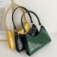 thumbnail image 7 of SAYOO Ladies small shoulder bag solid color classic crocodile pattern clutch, 7 of 7