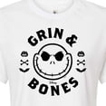 thumbnail image 3 of The Nightmare Before Christmas - Grin And Bones - Juniors Cropped Cotton Blend T-Shirt, 3 of 5