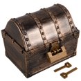 thumbnail image 1 of Cofre del tesoro pirata, mini cofre pirata, cofre de premios, decoración de fiesta pirata, pequeñas cajas de regalo de joyería para niños, 1 of 6