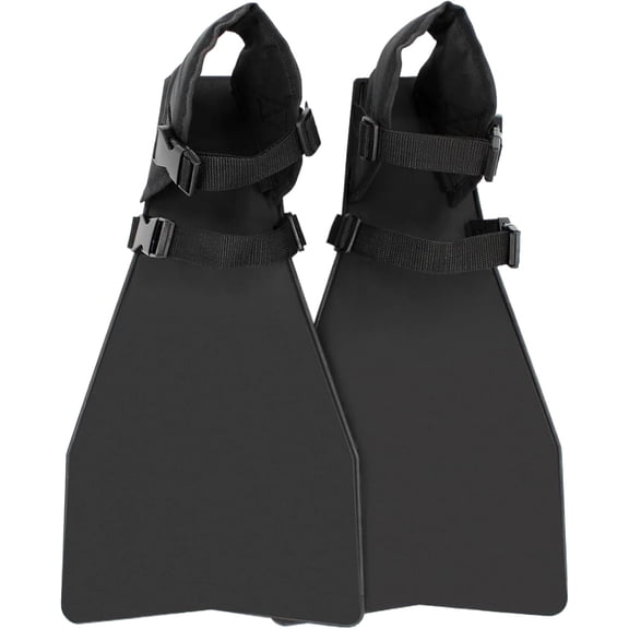 GUENG Adjustable Float Tube Fishing Fins, Lightweight Foldable Molded Plastic Swim Flippers Fit Wading Boots for Diving Spearfishing