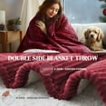 thumbnail image 3 of UNIKOME Flannel Wine Heated Electric Blanket, 50 in x 60 in, 3 of 9