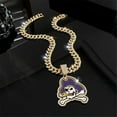thumbnail image 3 of Men Women Hip Hop New Cartoon Skull Pirate Pendant Necklace 15mm Crystal Cuban Chain HipHop Iced Out Bling Necklaces Fashion Charm Jewelry, 3 of 5
