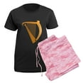 thumbnail image 5 of CafePress - Harp Women's Dark Pajamas - Women's Short Sleeve Print T-Shirt and Pants Dark Cotton Pajama Set, 5 of 7