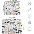 thumbnail image 3 of FREEAMG Cute Farm Animals Dish Drying Mats for Kitchen Counter, Heat-Resistant Dishes Drying Pad, Ultra Absorbent Drying Mat for Coffee Machine Sink Rack 18x24Inch, 3 of 7