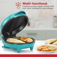 thumbnail image 3 of Holstein Housewares 2-Section Non-Stick Omelet Maker, Teal Stainless Steel, Easy Breakfast meals, pancakes, frittatas, 3 of 10