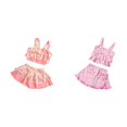 thumbnail image 1 of (2-Pack) Rinsvye Girls Cute Swimsuit For Kids Bathing Suit Two Piece Tankini Rash Guard Sets Beach Pool Summer Vacation Wear, 1 of 5
