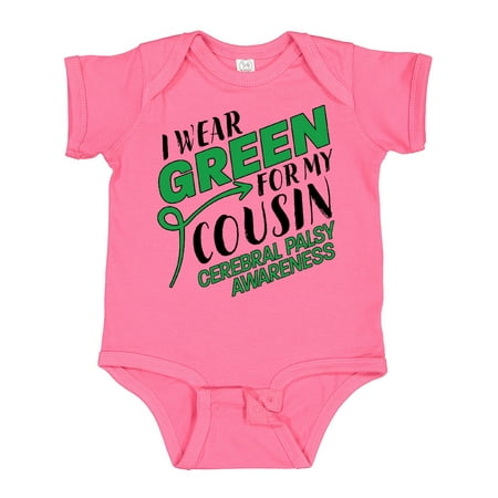 

Inktastic I Wear Green for My Cousin- Cerebral Palsy Awareness Gift Baby Boy or Baby Girl Bodysuit