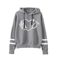 thumbnail image 1 of Meichang Chandail en Molleton pour Femmes Col Rond Manches Longues Chandail de Détente Mode Amour Graphique Chandails en Molleton Amples Épaules Tombantes, 1 of 4