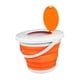 thumbnail image 3 of Pesca de cubo plegable con tapa 5L CUBO DE DE CUBIER DE CLIMING CLIMING de almacenamiento pequeño para acampar el uso de autos de playa naranja, 3 of 8
