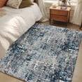 thumbnail image 5 of Navy Blue Grey Washable Area Rugs 4'x6', Abstract Modern Boho Mottled Vintage Low Pile Throw Living Room Rug Non-Slip Sturdy Edge Binding Carpet for Indoor Entryway Bedside Kitchen, 5 of 9