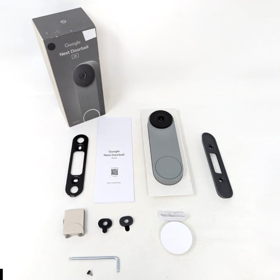 (Open Box) Google Nest Doorbell Wired, 3rd Gen, 2K Video and Gemini, Night Vision - Hazel (GA09968-US)