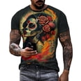 thumbnail image 4 of Camiseta con gráfico del Día de los muertos de calavera mexicana para hombres y mujeres, ropa de Graffiti, camisetas góticas de terror, ropa de calle de moda, camisetas, 4 of 5