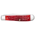 thumbnail image 4 of Case XX Knives Peach Seed Jigged Dark Red Bone Trapper Carbon Steel Pocket Knife, 4 of 4
